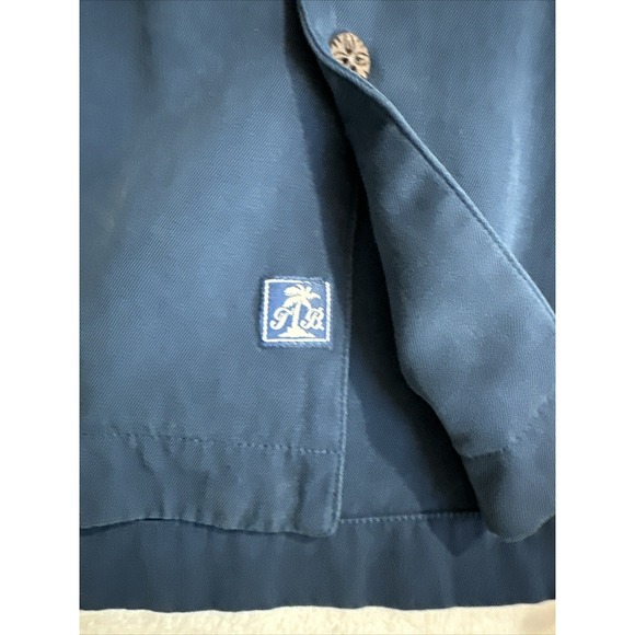 Tommy Bahama Blue Shirt Mens XL 100% Silk Short Sleeve Button-Up - Picture 5 of 15